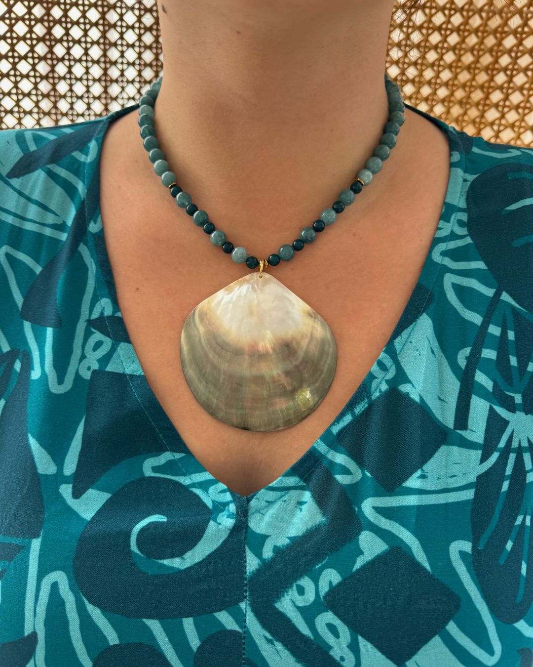 ISLAKOKO x Seakk Aqua Stone Necklace