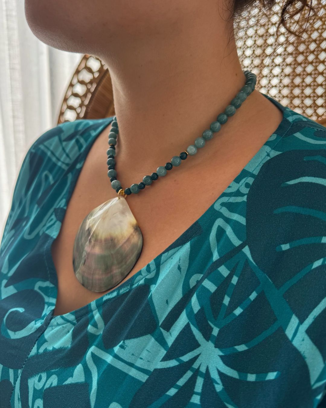ISLAKOKO x Seakk Aqua Stone Necklace