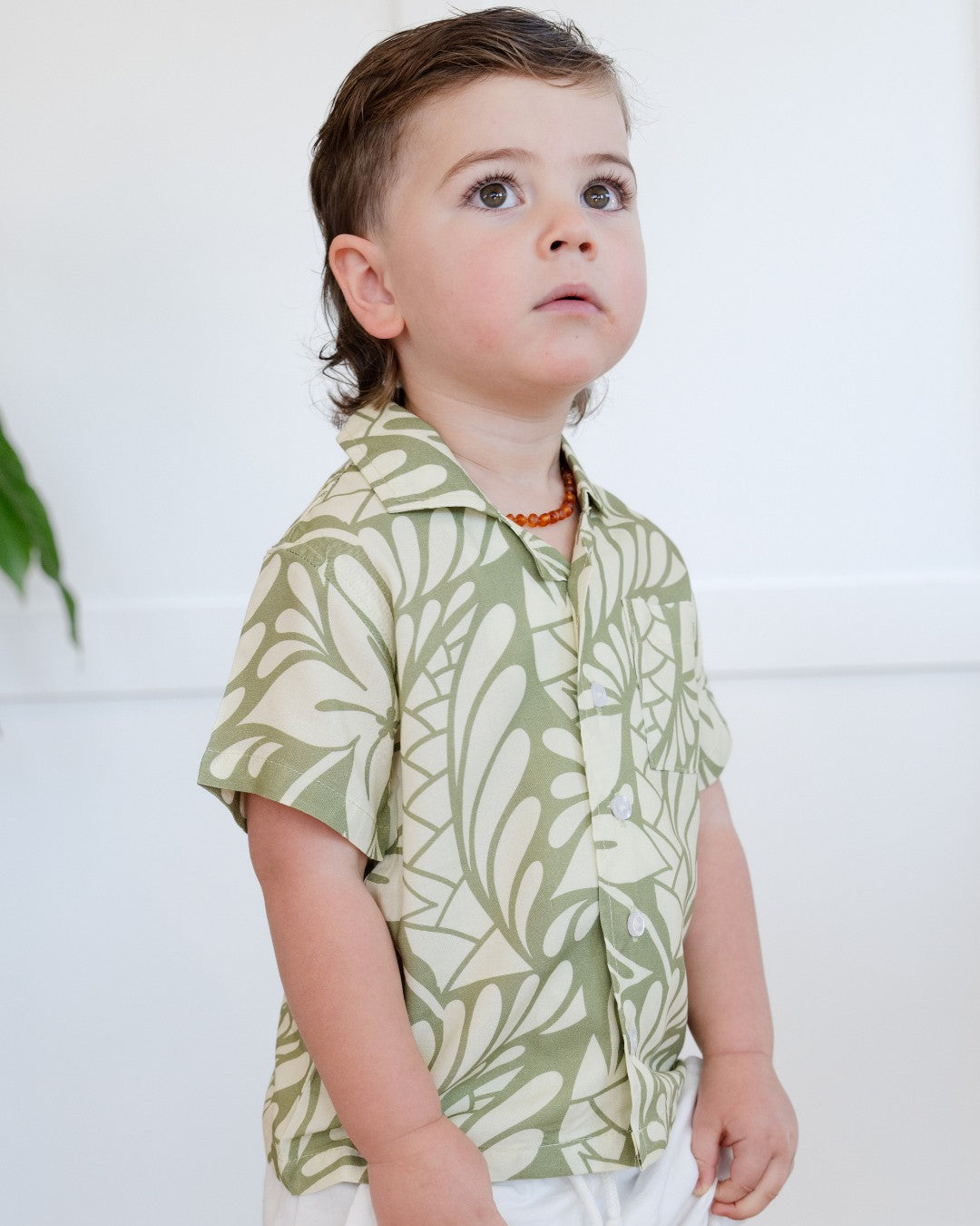 Kanoa Kids Short Sleeve Island Shirt - Sage