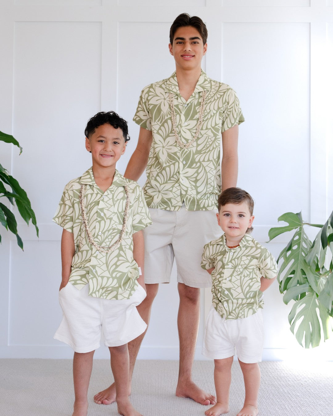Kanoa Kids Short Sleeve Island Shirt - Sage