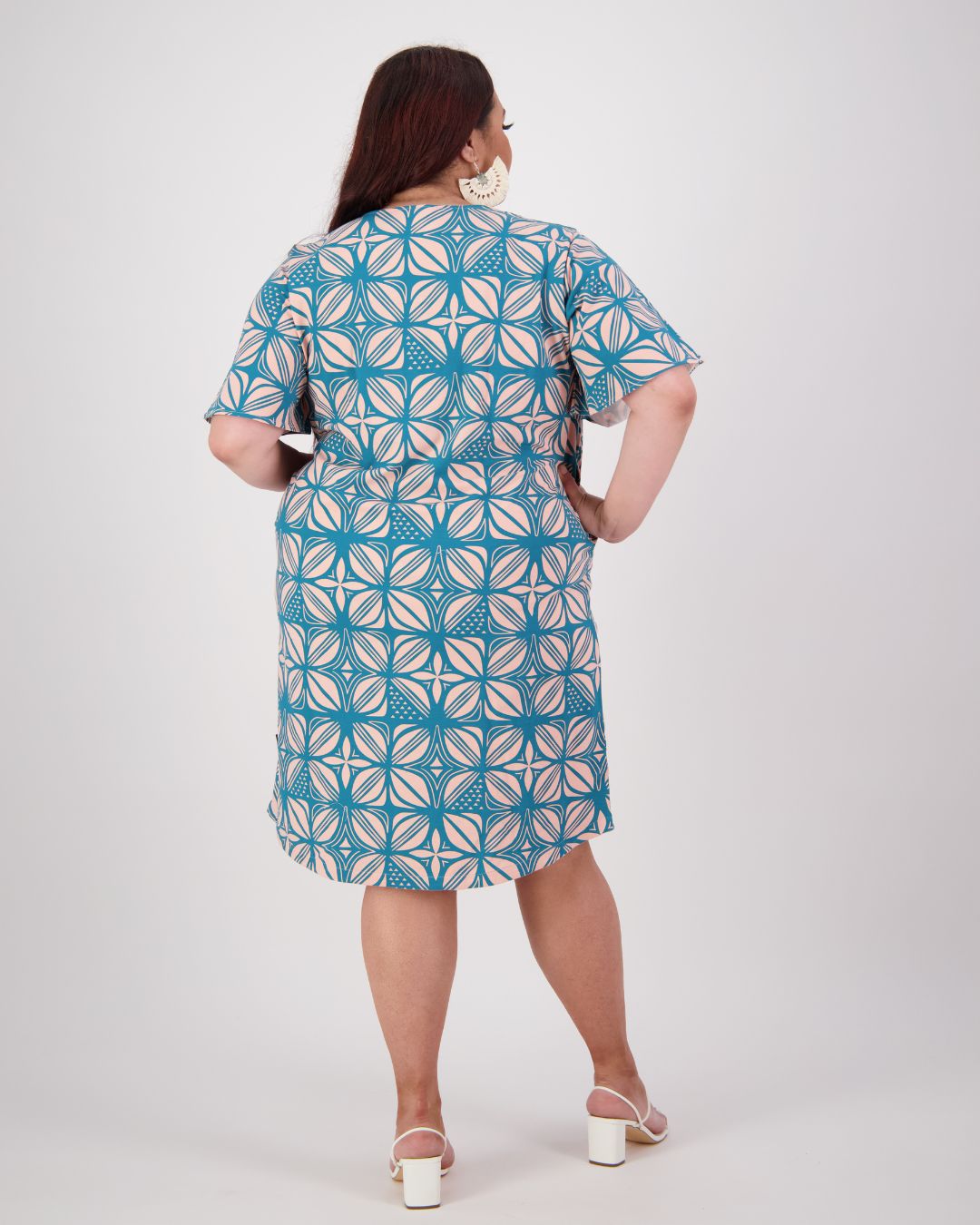 Lulu Womens Island TShirt Dress - Plus Size - Back