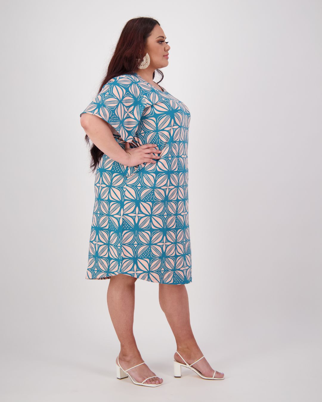 Lulu Womens Island TShirt Dress - Plus Size - Front