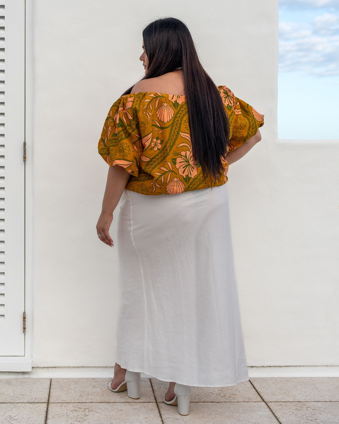 Meari Womens Island Top - Island Vines Gold