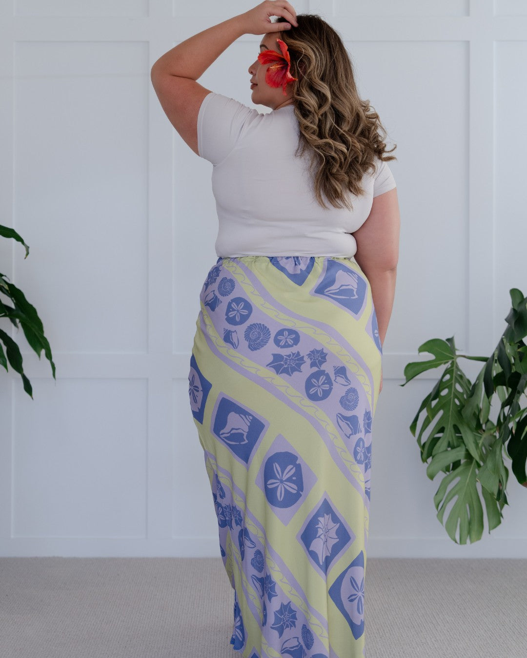 Pania Womens Island Maxi Skirt - Island Nature Purple