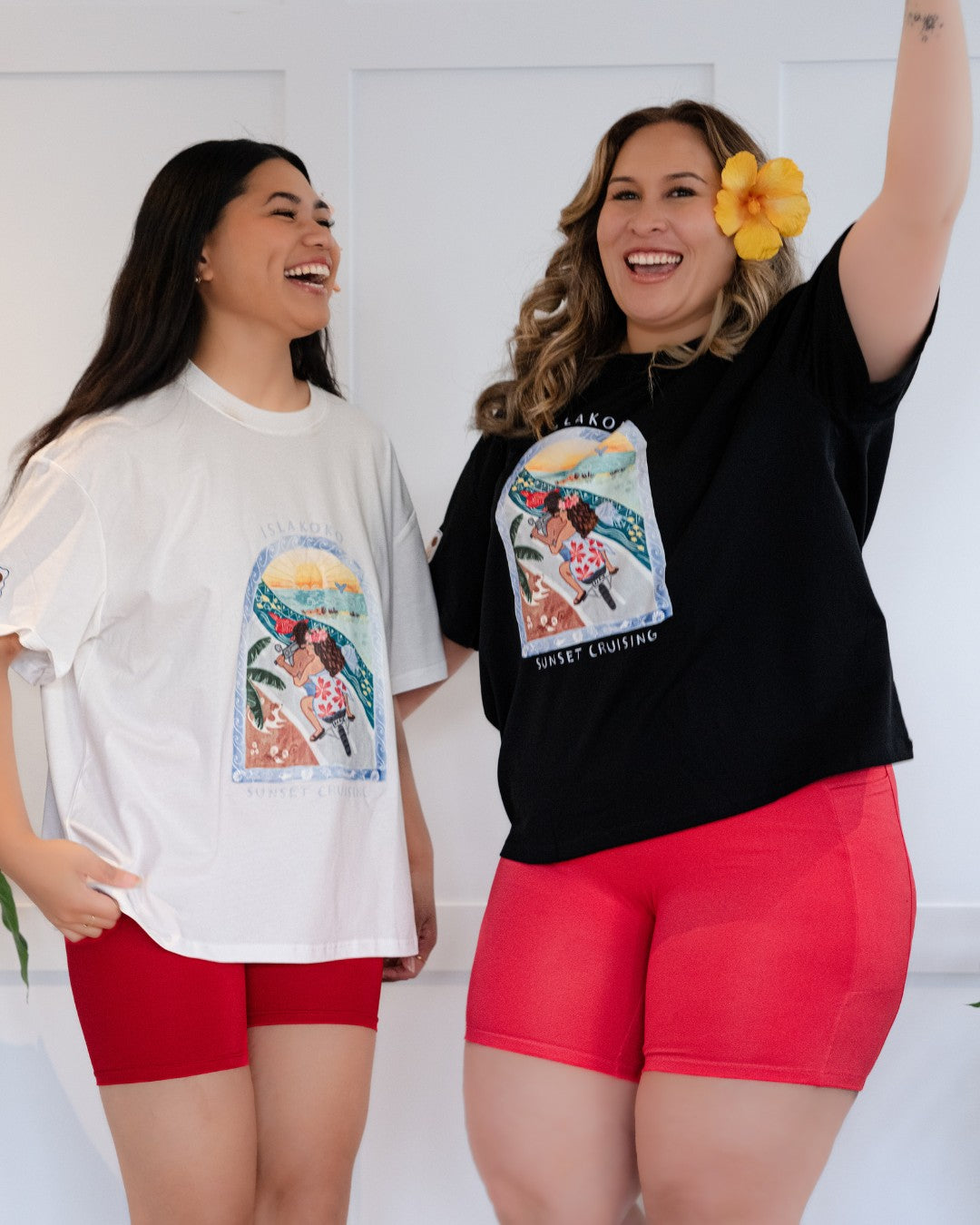 Sunset Cruising Oversized Island T-Shirt - White
