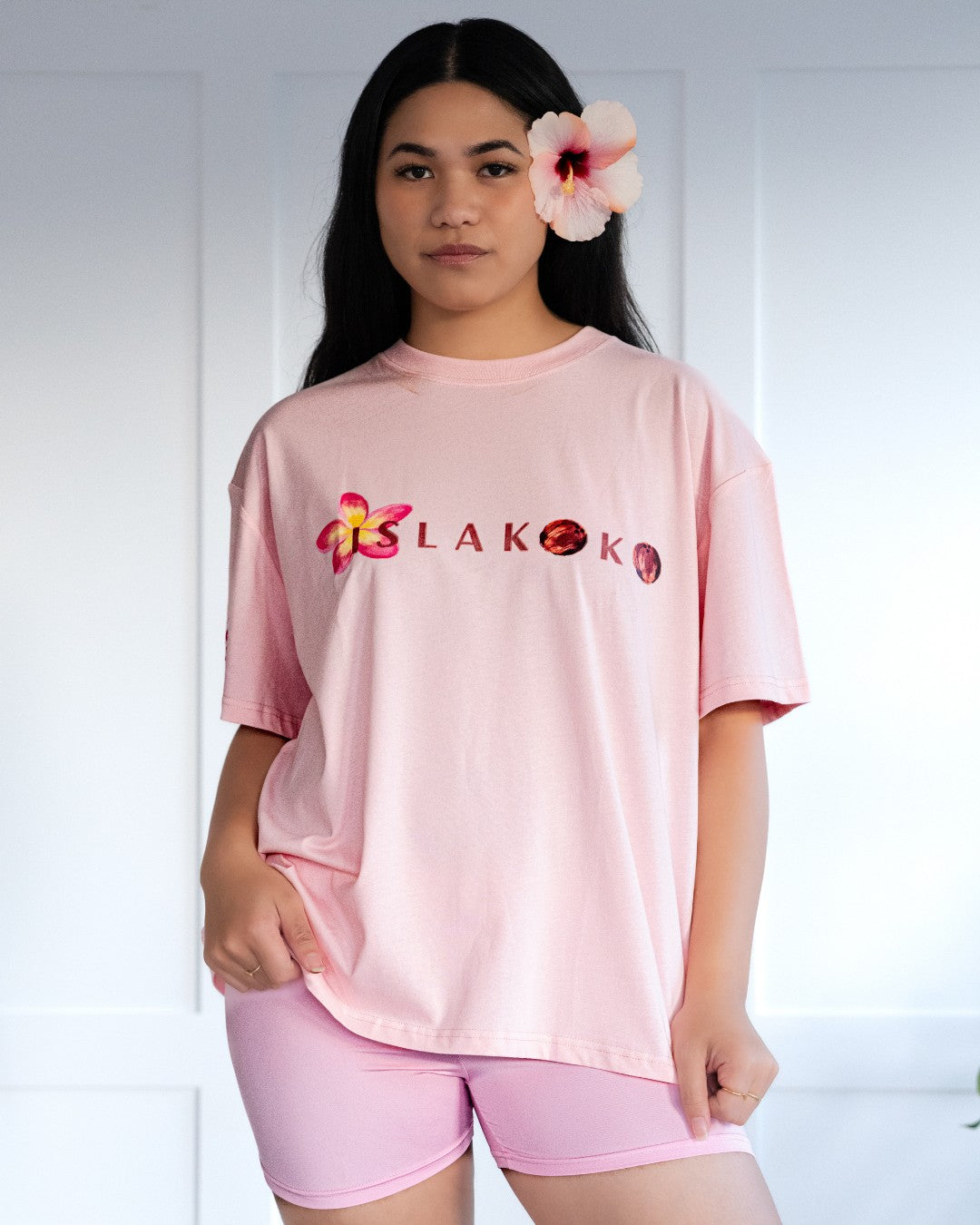 Take Me to The Islands Oversized T-Shirt - Pink